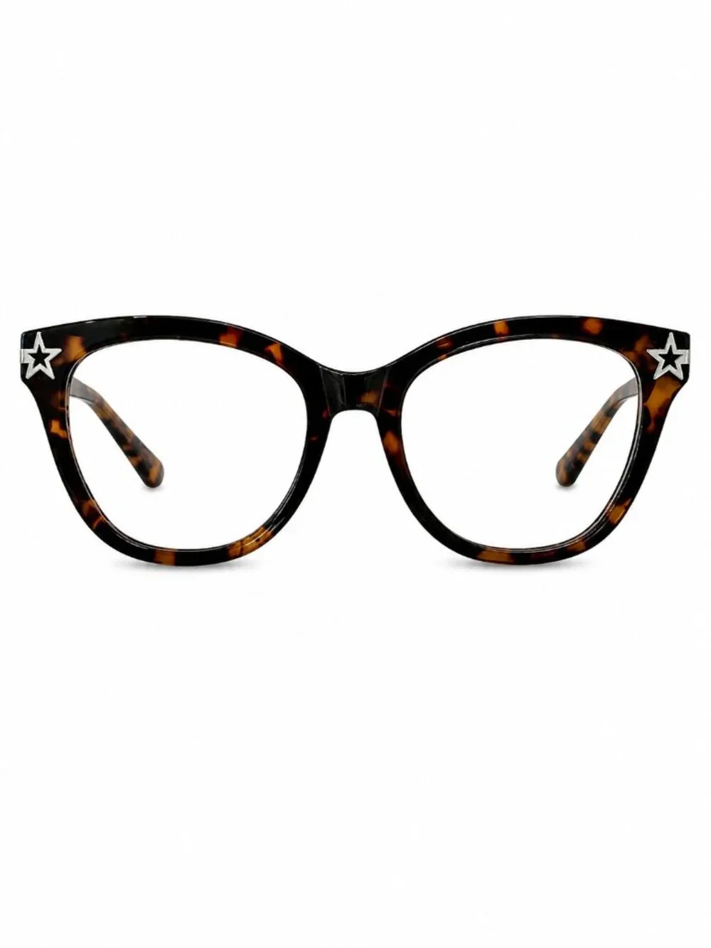 Tortoiseshell Eyeglass Frames with Star Accents 53-20-145